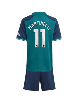 Arsenal Gabriel Martinelli #11 Ausweichtrikot für Kinder 2023-24 Kurzarm (+ Kurze Hosen)